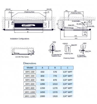 فن-کویل-سقفی-بدون-کابینت-ساران-مدل-srfchc-800