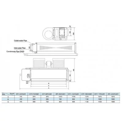 فن-کویل-سقفی-توکار-هایسنس-مدل-hfp-68wa